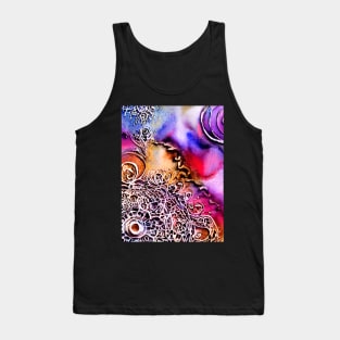 Colorful Abstract Spiral Coral On The Sand Tank Top